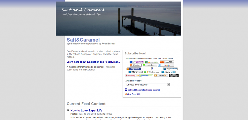 Salt Caramel powered by FeedBurner